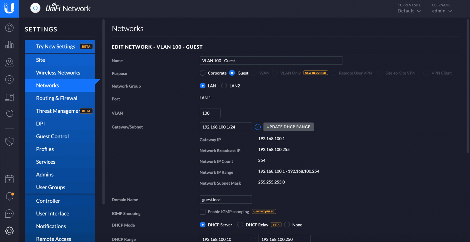VLANs mit UniFi USG und Unifi AP, Fritzbox und Netgear Switches